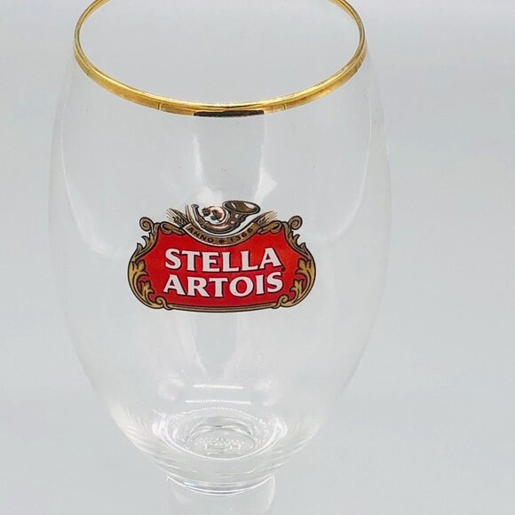 Stella Artois Stemmed Beer Glassware 50CL  Stem Height 2" Height 8.5" READ - Picture 2 of 7